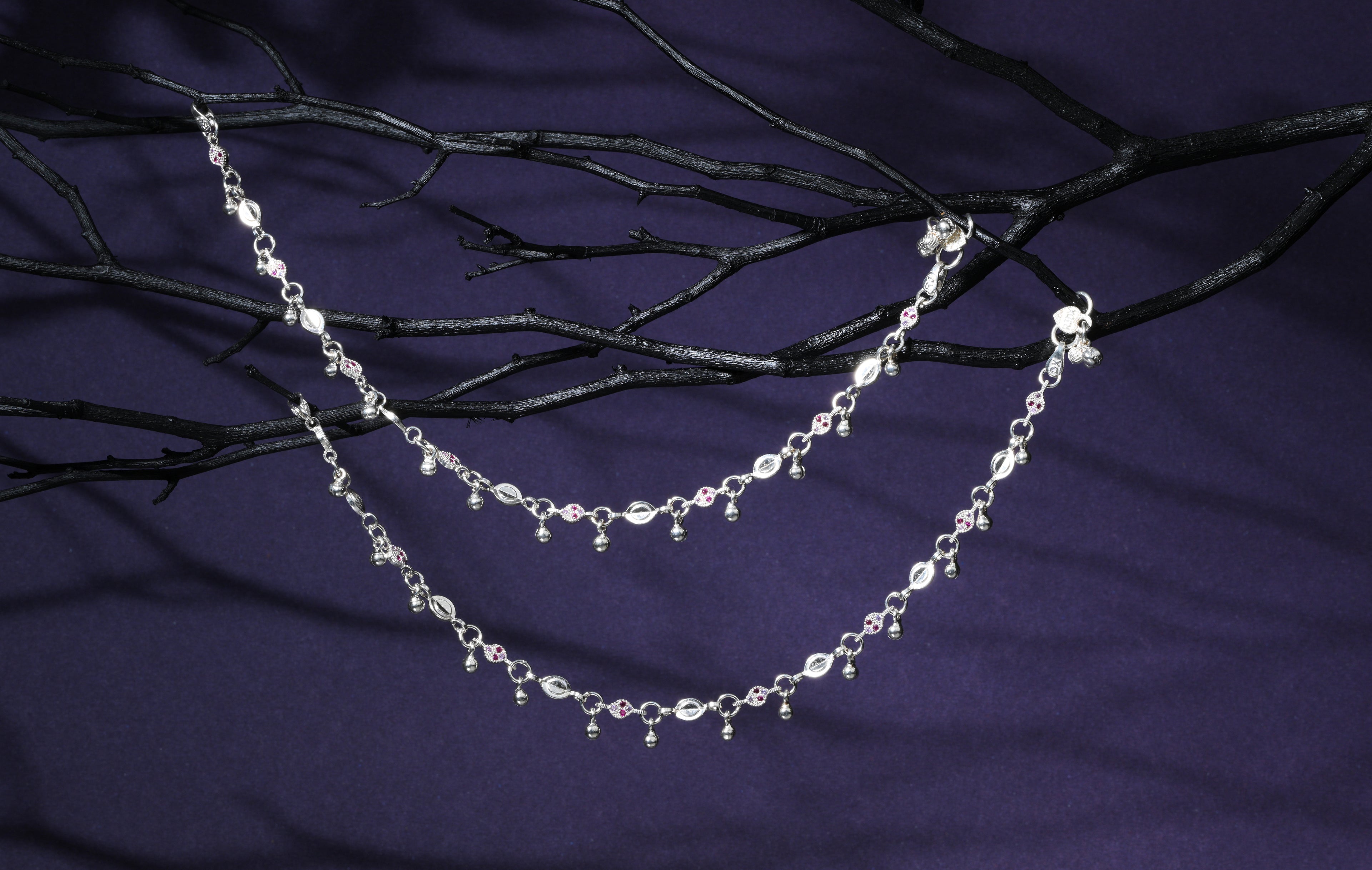 Marquise Ruby Stone Payal