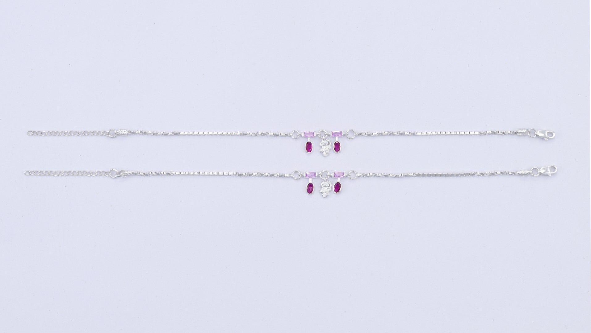 Hanging Ruby Stone Adjustable Payal