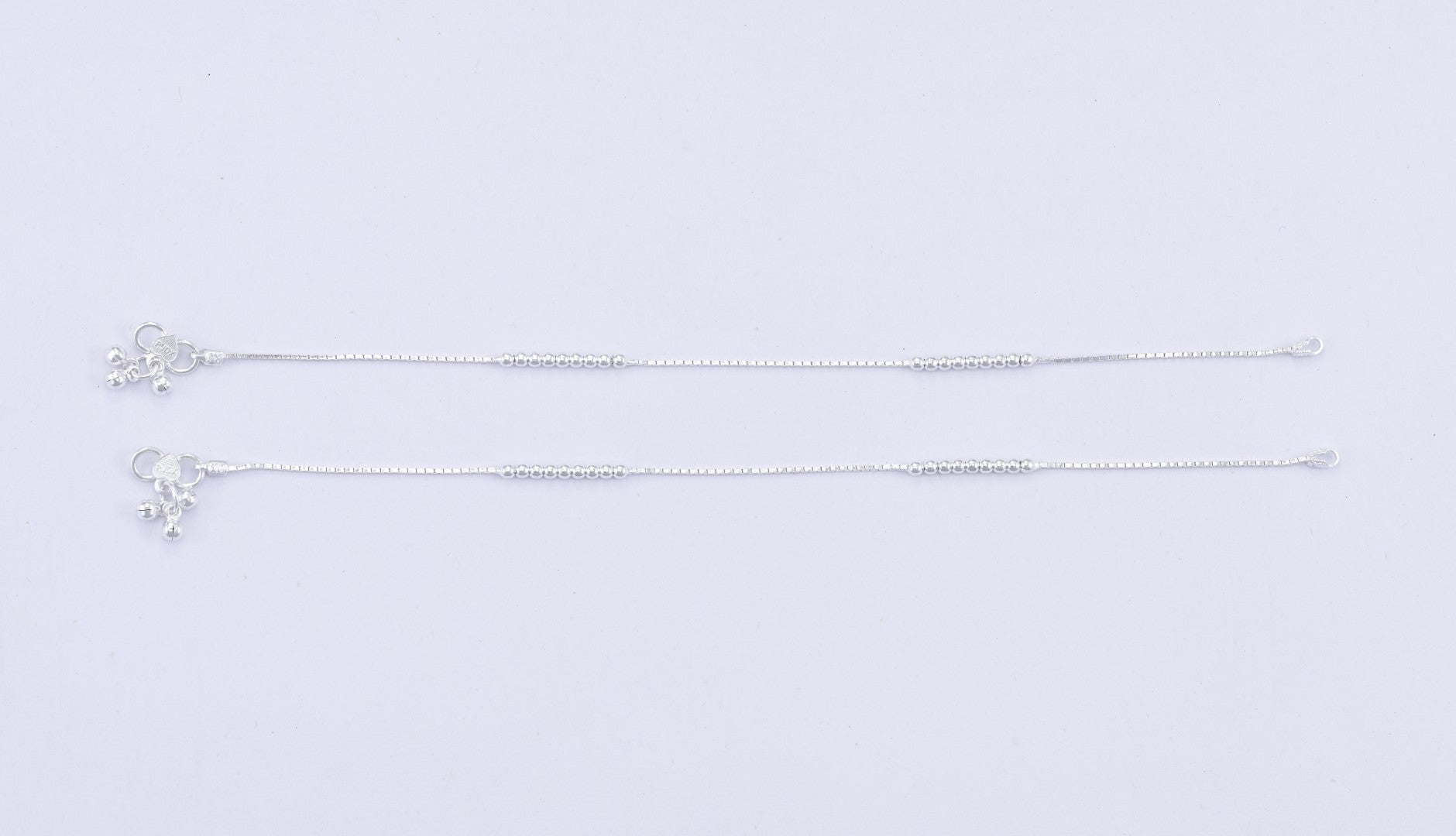 Silver Beaded Payal